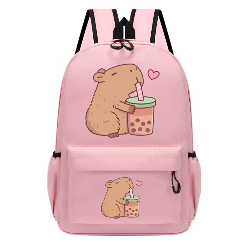 Sac à Dos Capybara Rose - BobaCappy®