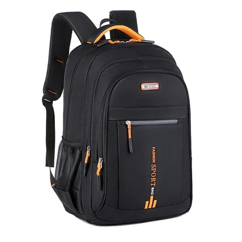 Sac à Dos En Cuir PU Étanche Multi-Poches - Voyage Et Université - Unisexe Noir
